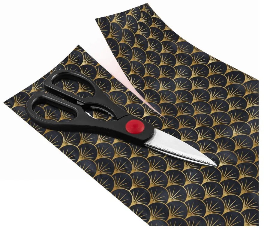 Carta da parati decorativa per mobili in nero e oro Youlika - Ambiance