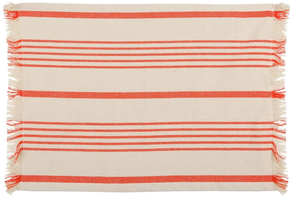 Tovaglietta cotone 35x45 cm tinto filo righe rosse