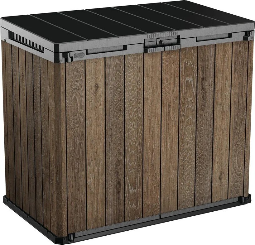 Contenitore da giardino marrone scuro in plastica Deco – Keter