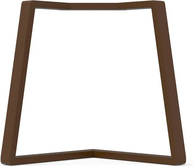 Gamba per mobili STEELMI Angolo in acciaio marrone lucido L 78 x P 78 x H 70 cm