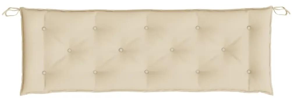 Cuscino per Panca Beige 150x50x7 cm in Tessuto Oxford