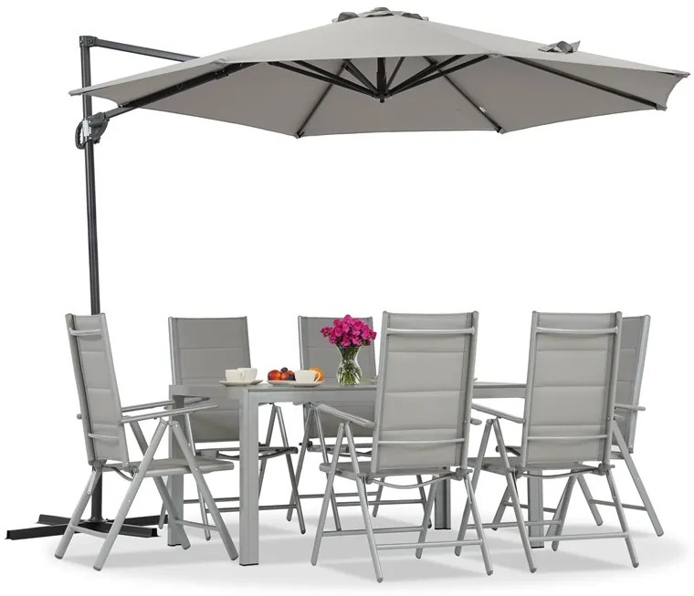 Ombrellone da giardino Pesaro 3m antracite Garden Point