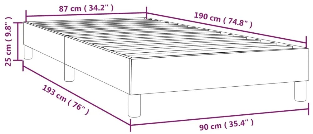 Giroletto Grigio Chiaro 90x190 cm in Velluto