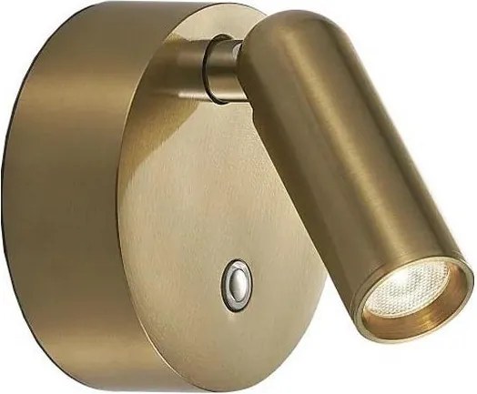 Ideal Lux - Faretto da parete ricaricabile a LED dimmerabile BEAN LED/3W/5V CRI95 ottone