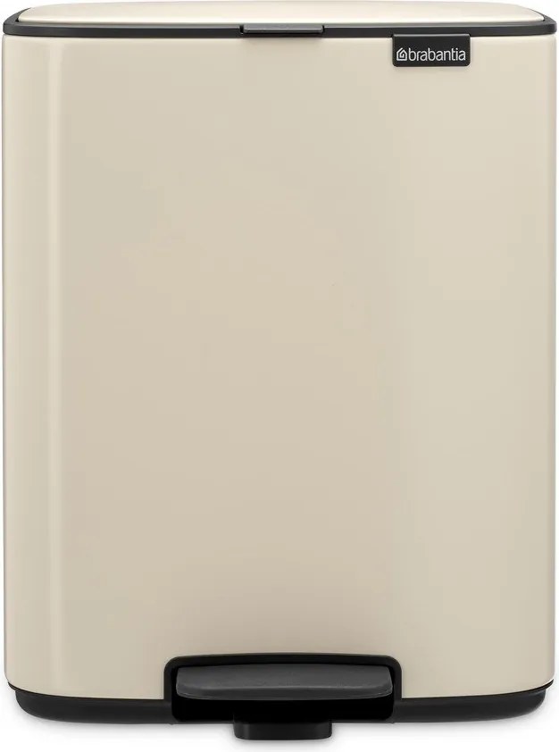 Cestino per la spazzatura beige in acciaio con pedale 12 l Bo – Brabantia