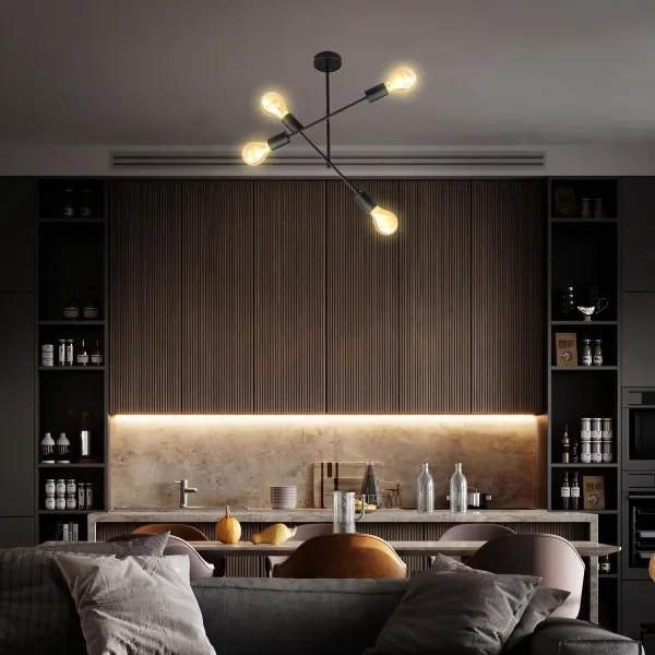 BK Licht 1343 - Lampadario su palo 4xE27/60W/230V