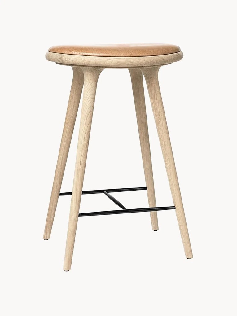 Sgabello da bar in legno di quercia High Stool