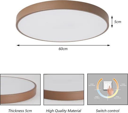 Brilagi - Plafoniera LED POOL LED/60W/230V 3000/4000/6000K 60 cm marrone