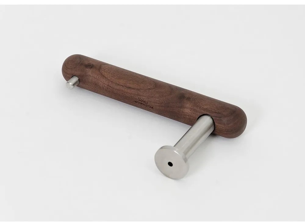 Porta carta igienica a parete in legno di noce Yoku - Wireworks