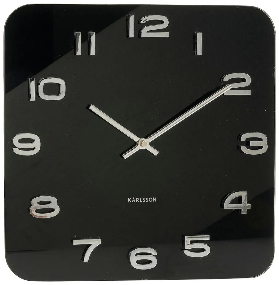 Orologio quadrato nero vintage - Karlsson