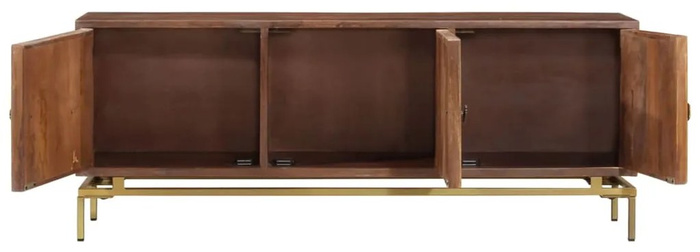 Mobile porta tv 120x30x46 cm in legno massello di mango