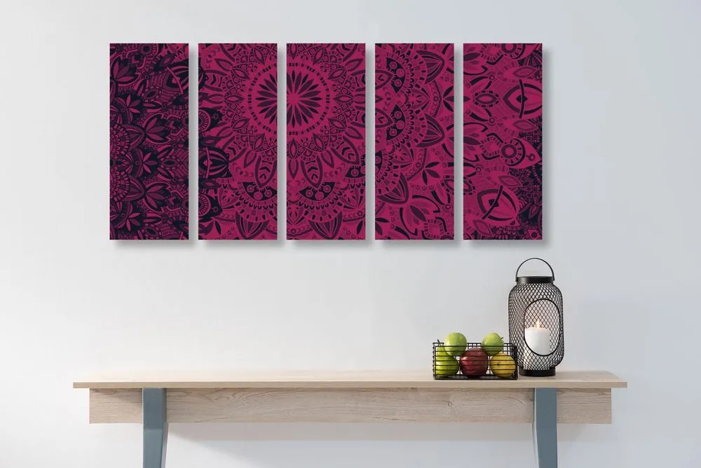 Quadri 5 pezzi – Mandala elegante