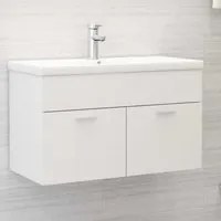 Mobile da Bagno con Lavabo Integrato Bianco in Truciolato cod mxl 73309