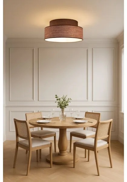 Plafoniera GRACE 1xE27/60W/230V diametro 40 cm marrone/beige