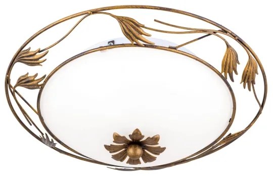 Orion DL 7-509/40 - Plafoniera FLEUR 2xE27/60W/230V diametro 40 cm bronzo