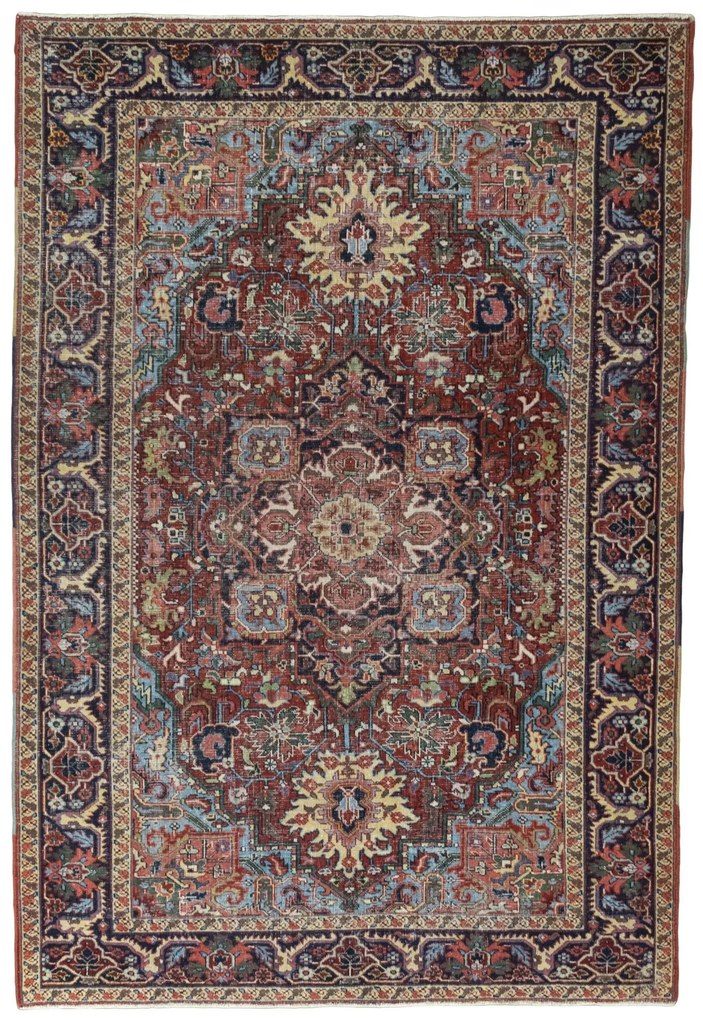 Heriz Tappeto persiano 290x200 Rosso (Iran) Annodato A Mano