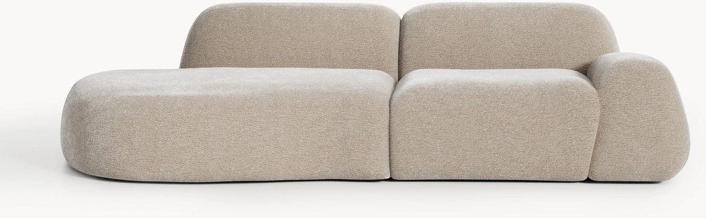 Chaise longue componibile 3 posti in teddy Wolke
