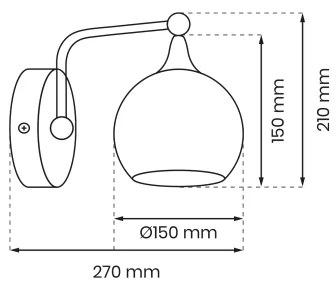 Applique MONTE 1xE27/60W/230V oro