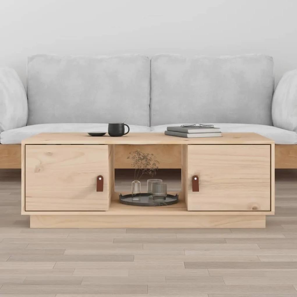 Tavolino da salotto 100x50x35 cm in legno massello di pino