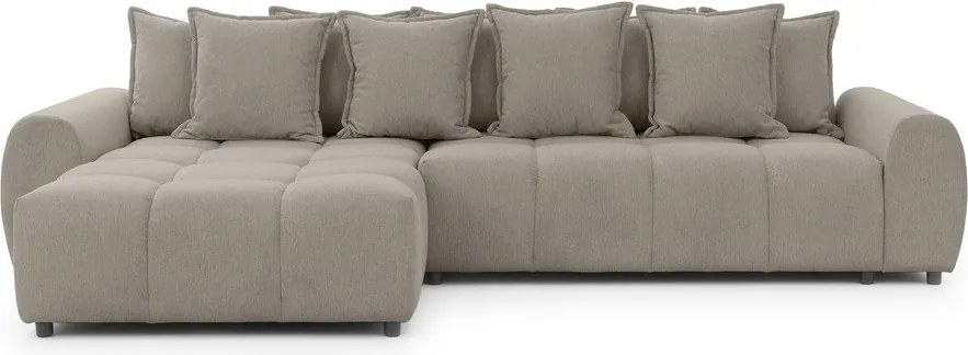 Divano angolare grigio tortora (con penisola a sinistra/con chaise lounge) Albane – Ropez