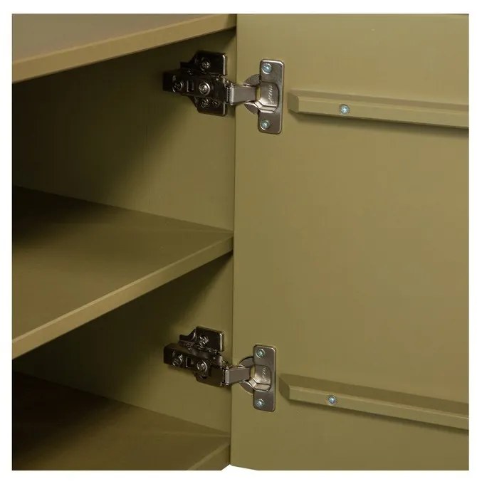 Mobile TV color kaki in pino massiccio 200x53x46 cm Basu – WOOOD