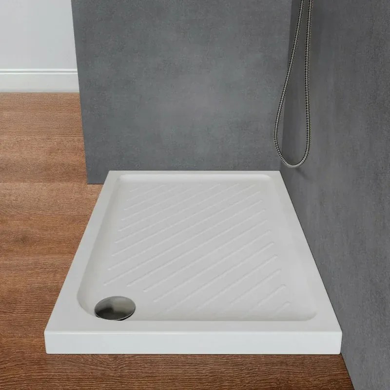 Piatto doccia 70x100 rettangolare in ceramica bianco Dolomite Gemma