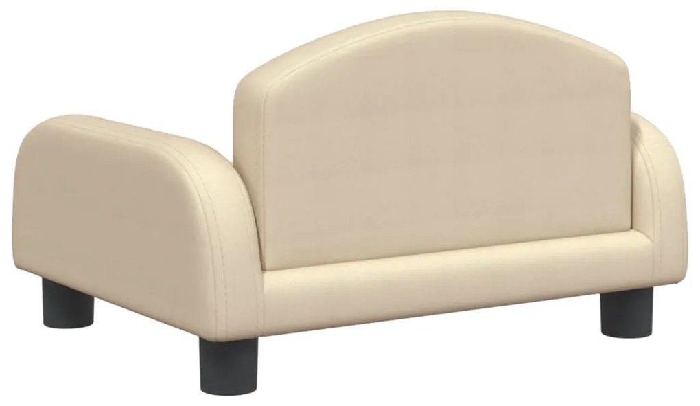 Divano per bambini crema 50x40x30 cm in tessuto
