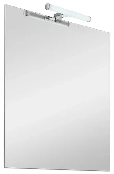 Specchio bagno 50x60 cm reversibile con luce LED naturale