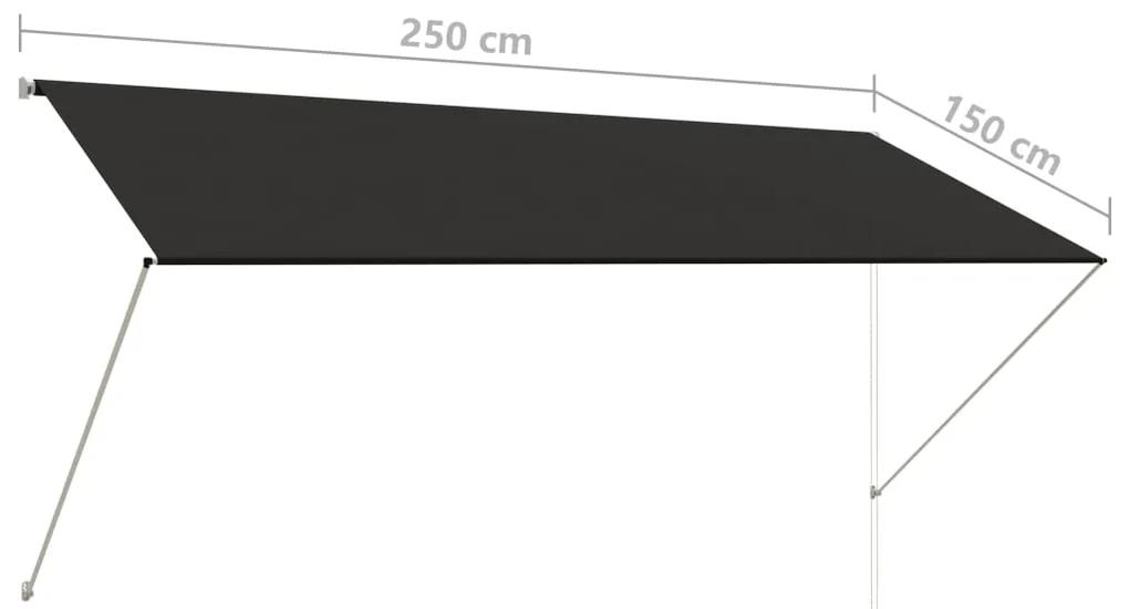 Tenda da Sole Retrattile 250x150 cm Antracite