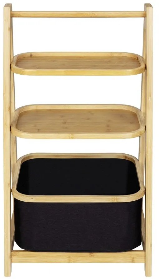 Mensola da bagno in bambù nero/naturale 44x80 cm Ecori - Wenko