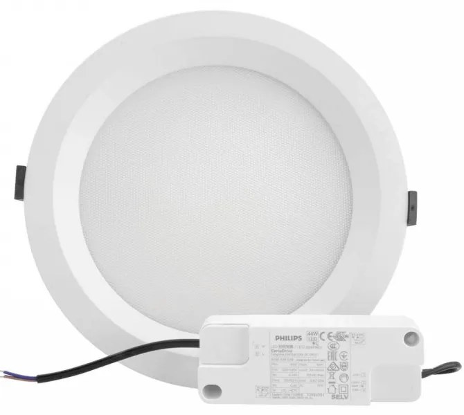 Faro LED da Incasso 42W IP54, Foro Ø210mm, UGR19 con driver Philips Colore Bianco Variabile CCT