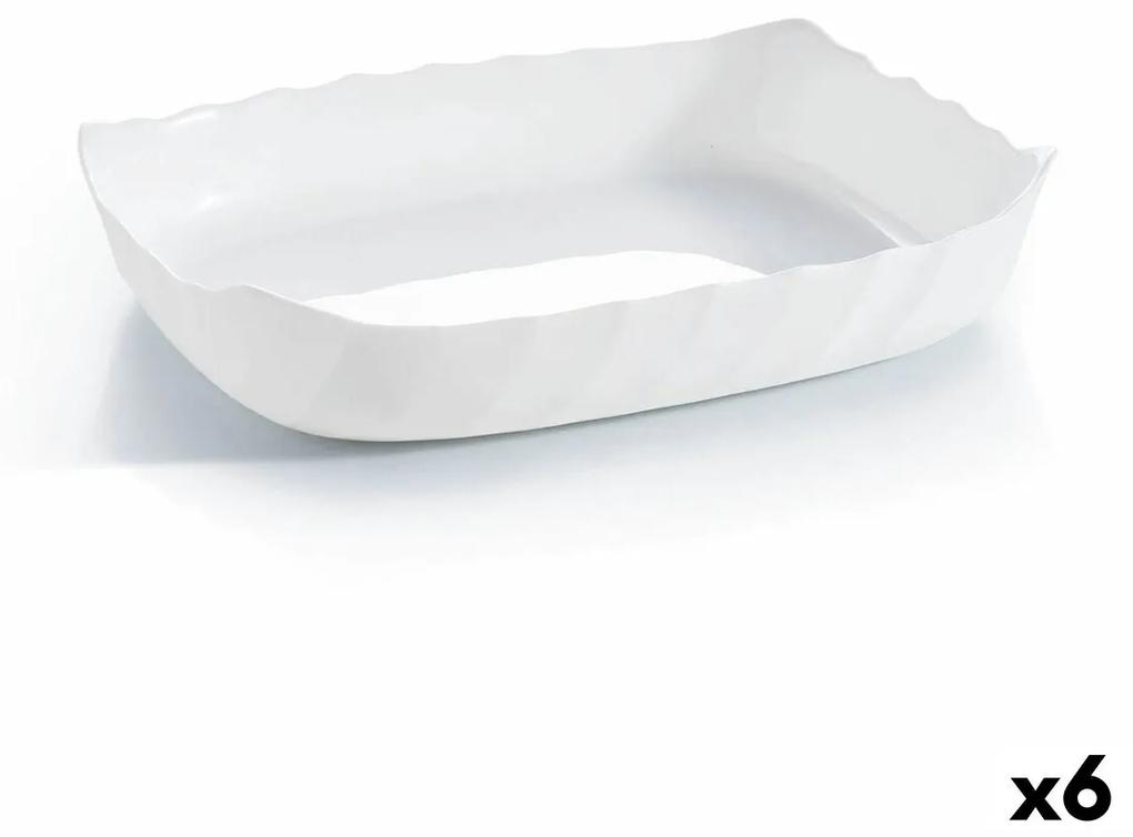 Teglia da Cucina Luminarc Smart Cuisine Rettangolare Bianco Vetro 29 x 30 cm (6 Unità)