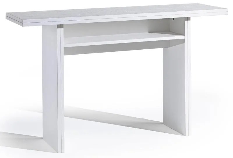 Tavolo consolle estraibile Oplà  L 120 x H 76 x P 35 cm bianco