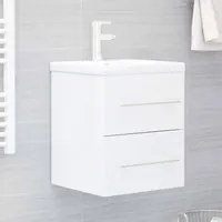 Mobile Bagno con Lavabo Integrato Bianco Lucido in Truciolatocod mxl 97540