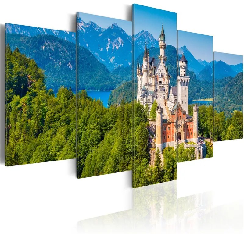 Quadro Neuschwanstein Castle  Colore Beige, Dimensioni e Misure 200x100