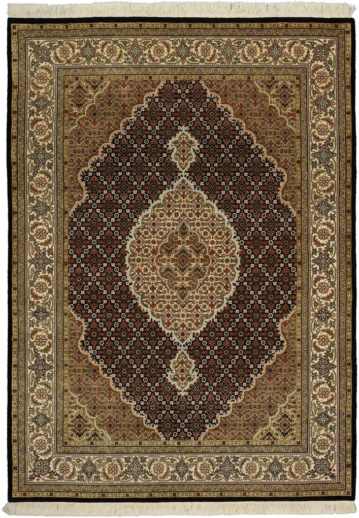 Tabriz Tappeto 200 x 150 Marrone (Indian) Annodato A Mano