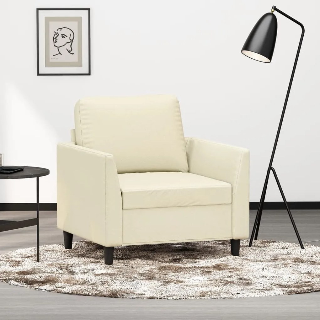 Poltrona Crema 60 Cm İn Similpelle /