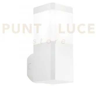 Applique focus bianca squadrata 1 luce attacco gu10 ip65 10x13x24cm