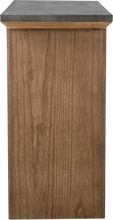 Tavolo consolle di colore naturale con piano in metallo 40x110 cm Riva – Bloomingville