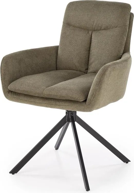Sedia girevole in tessuto K536 oliva