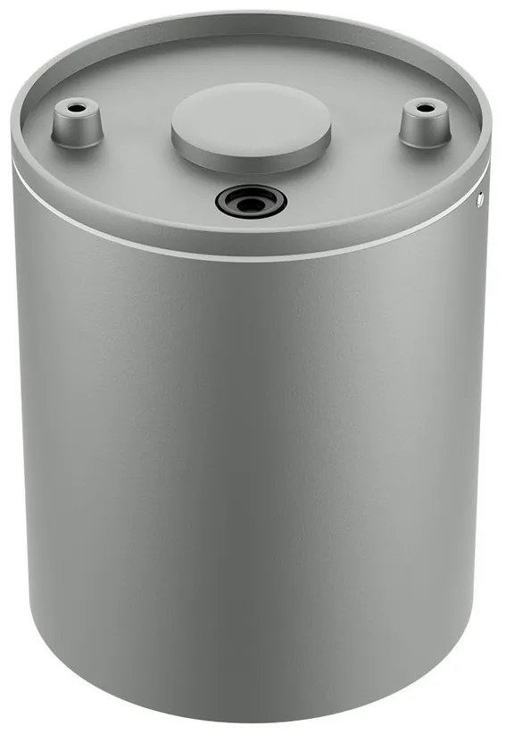 Applique da soffitto Cilindrica PAR30 IP54 in Alluminio e Vetro - Grigia
