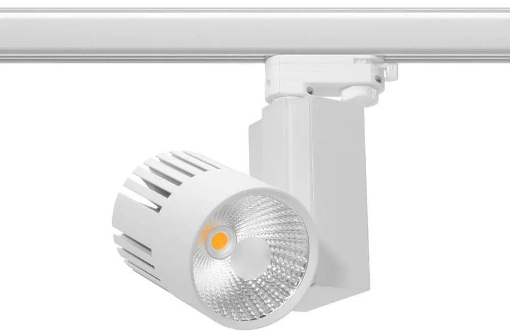 Faro LED 40W Binario Trifase, Bianco, CRI92, 100°, Bridgelux LED Colore  Bianco Naturale 4.000K