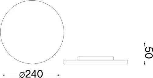 Ideal Lux - Applique da esterno LED PUNTO LED/12W/230V CRI Ø 24 cm IP54 marrone
