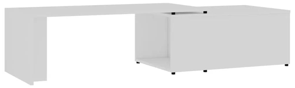 Tavolino da salotto bianco 150x50x35 cm in legno multistrato