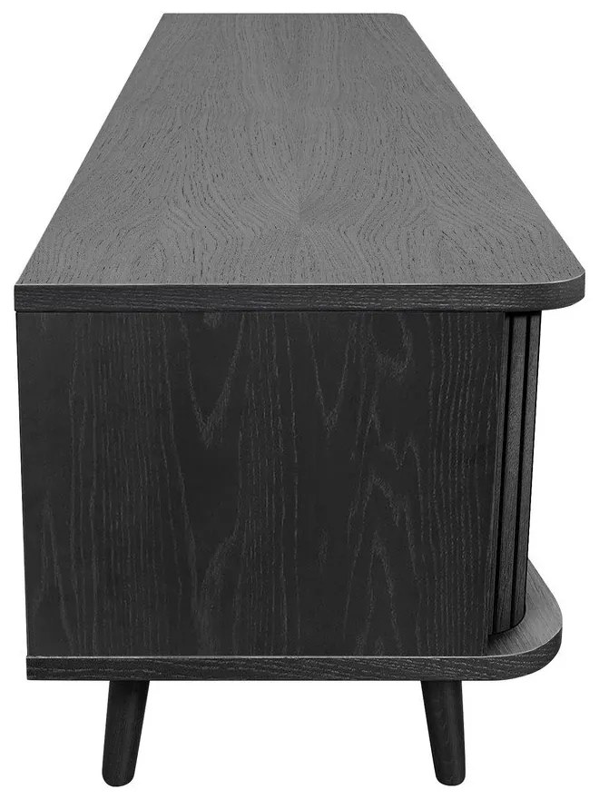 Mobile TV nero con effetto rovere 178x50x40 cm Rove – Woodman