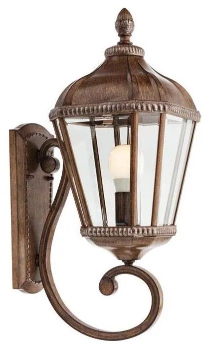 Redo 9656 - Lampada da parete per esterni ESSEN 1xE27/70W/230V IP44 marrone/patina