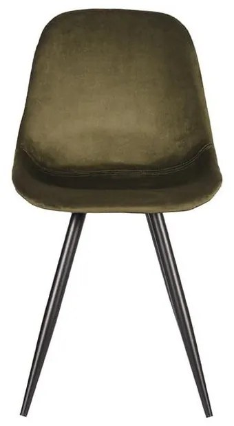 Sedie da pranzo in velluto cachi in set di 2 Capri - LABEL51