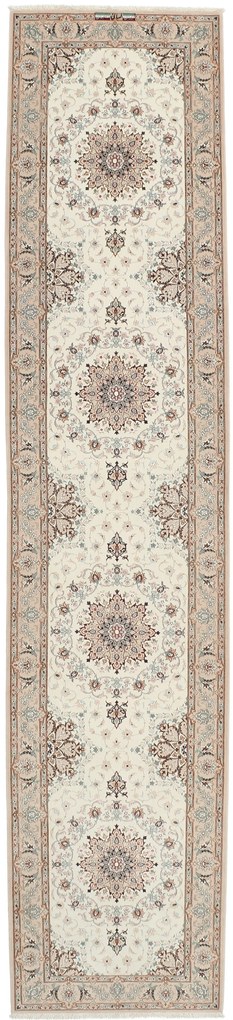 Isfahan Tappeto persiano 400x90 (Iran) Annodato A Mano