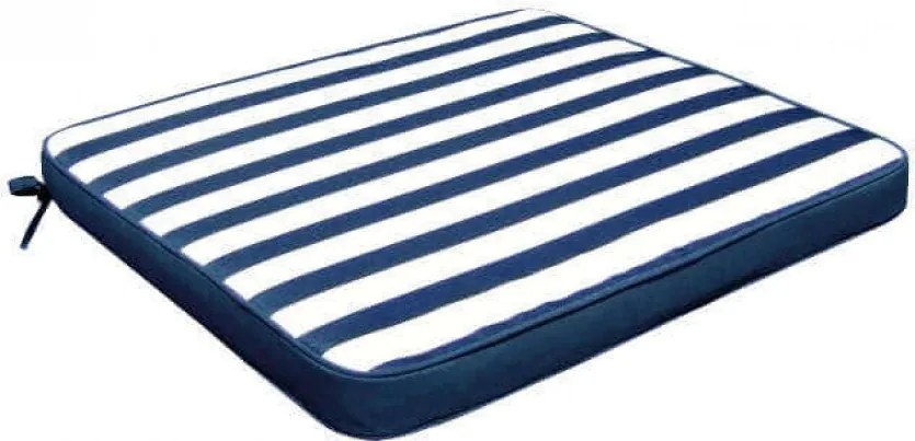 Cuscino Real Seduta 39x39x4 cm in Poliestere Blu...