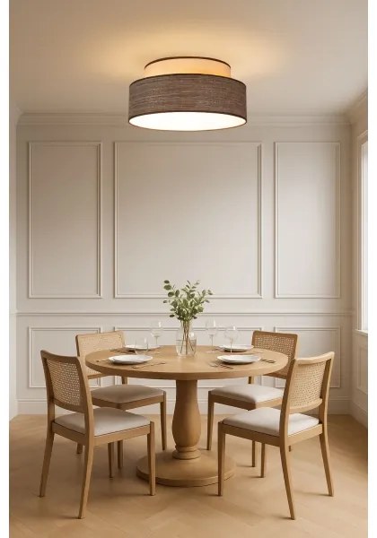 Plafoniera GRACE 1xE27/60W/230V diametro 40 cm color crema/marrone